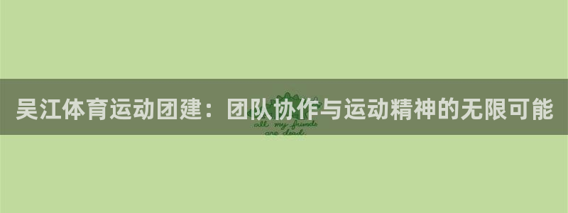 蜘蛛体育app下载安装：吴江体育运动团建：团队协作与运动精神的无限可能